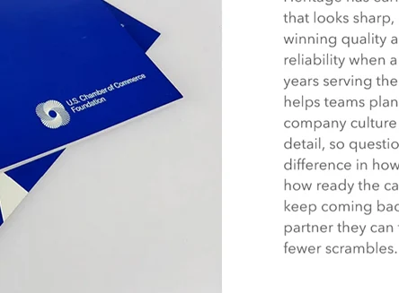 Printed marketing pieces and brochures