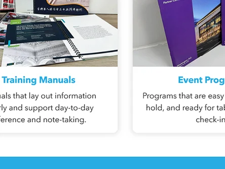 Printed brochures and marketing materials
